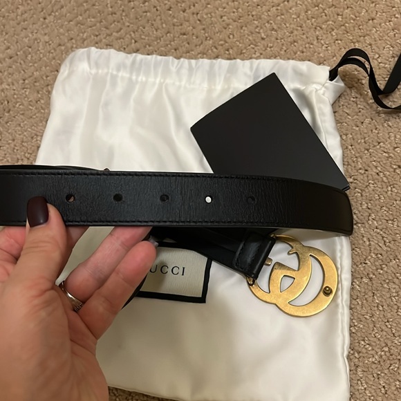 Gucci Marmont Black Gg logo belt - Picture 11 of 14